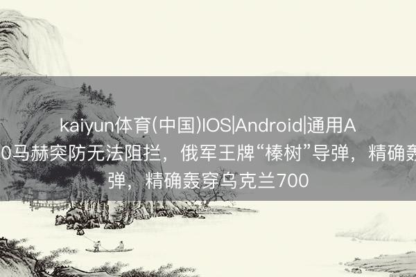 kaiyun体育(中国)IOS|Android|通用APP下载 堪称10马赫突防无法阻拦，俄军王牌“榛树”导弹，精确轰穿乌克兰700