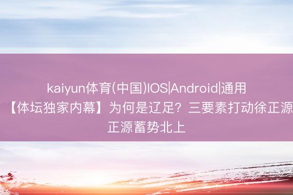 kaiyun体育(中国)IOS|Android|通用APP下载 【体坛独家内幕】为何是辽足？三要素打动徐正源蓄势北上