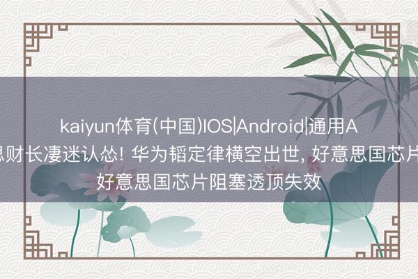kaiyun体育(中国)IOS|Android|通用APP下载 好意思财长凄迷认怂! 华为韬定律横空出世， 好意思国芯片阻塞透顶失效